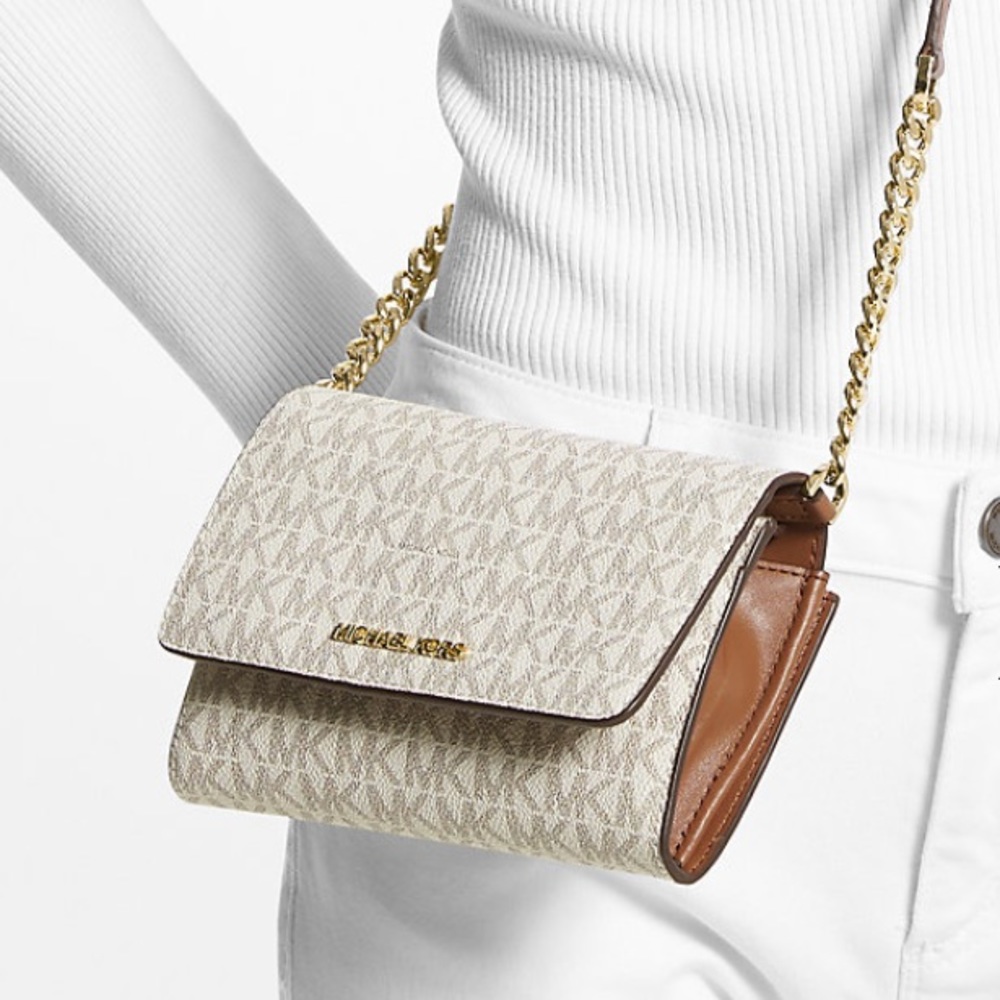 🤎 Michael Kors 🤎 Jet Set Travel Multifunction Phone Crossbody   NWT